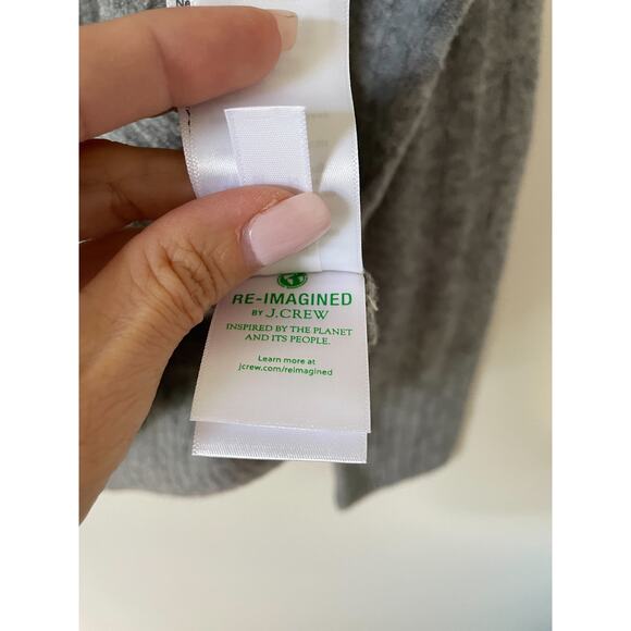 J. Crew Ribbed Oversized Merino Wool Alpaca Soft Turtleneck Gray Size XS NEW - Picture 6 of 7